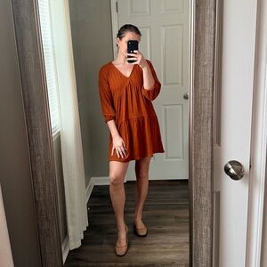 Lush Terracotta Mini Dress